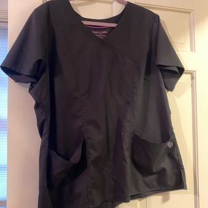Purple label black scrub top